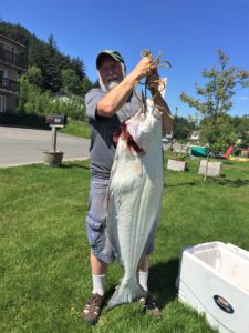 Bill Hanson with 50-pound Halibut 2016