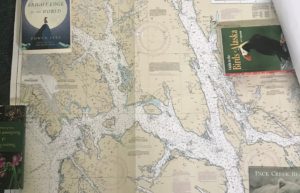 Marine Chart: Juneau is on far right. Glacier Bay in Center. Cross Sound on far left.